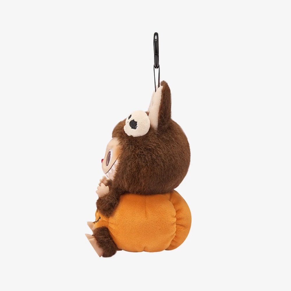Pop Mart Labubu Happy Halloween Party Series Sitting Pumpkin Vinyl Plush Pendant - Picture 3 of 12